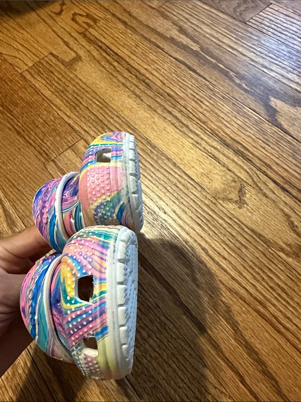 CROCS Kids Multicolor Swirl Clogs